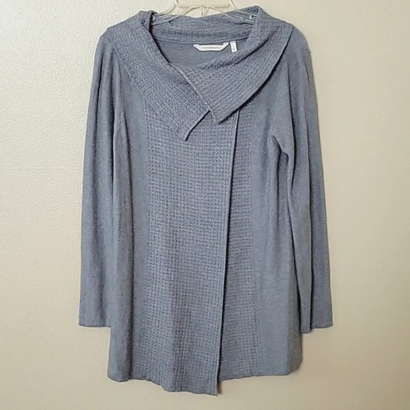 Soft Surroundings Gray Wool Blend Miranda Wrap Sweater - Size Small - Picture 1 of 7